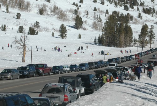 Tahoe Meadows snow play area near Lake Tahoe, Nevada