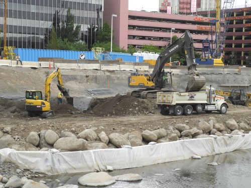 Virginia Street Bridge site work, Reno, Nevada